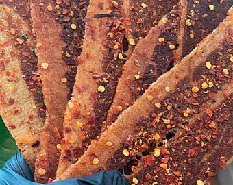 Poppy's Handcrafted Thin Crispy Sweet Spicy Lemongrass Beef Jerky Brisket Chips
