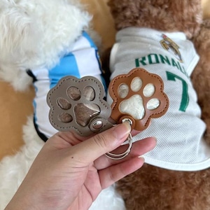 Pet Hair Storage Keychain, Custom Leather Fur Holder, Engraved Memory Keepsake Key Ring, Dog Cat Hair Jewelry, Gift for Pet Loss Memorial