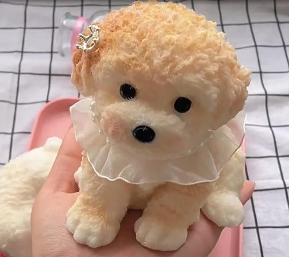Handmade Squishy Dog Toy, Sensory Stress Relief, Comfort Toy
