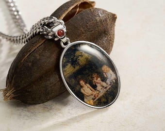 Personalized Oval Photo Necklace, Custom Photo Memorial Remembrance Jewelry, Birthday Gift for Dad Husband, In Loving Memory, Gift for Her