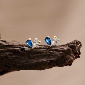 Custom Heart Birthstone Earrings, Daily Earrings, Stud Earrings,Wedding Earrings, Bridal Earrings,Mom Gift, Christmas Gift for Her