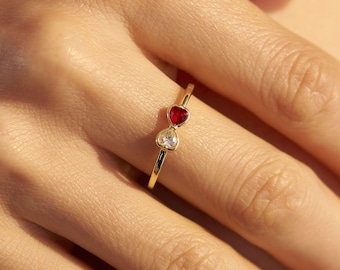 Custom Birthstone Ring, Sister Ring, Anniversary Gift, Engagement Ring, Grirlfriend Gift, Grandma Gift, Bridal Ring, Graduation Gift for Her