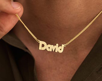 Minimalist Name Necklace, Custom Name Jewelry, New Mom Gift, Christmas Gift for Her, Personalized Gift for Mom, Layering Necklace