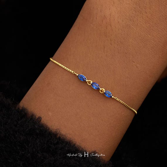 Personalised Marquise Birthstone Bracelet, Mother Bracelet, Family Gift, Daily Bracelet, Grandma Gift for Mom, Christmas Day Gift for Her