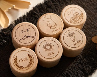 Engraved Cufflink Box, Personalised Wooden Gift Box for Cufflinks, Custom Wedding Groomsmen Gift Box, Engraved Keepsake Box for Men
