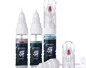 Car Touch Up Paint Pen by Car Registration + Lacquer Primer 20ml Automotive Scratch Repair - Simply Enter Vehicle Reg UK - MULTIPACK OF 3*