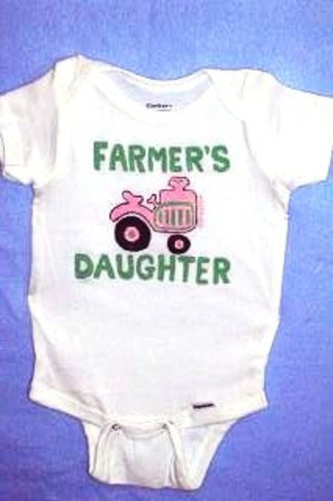 Farmers Daughter Baby Bodysuit Baby Girl Tractor One Piece Etsy
