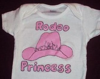 Rodeo Princess Baby Bodysuit, Cowgirl Baby Outfit, Cowgirl Princess Baby, Western Baby Girl Clothes