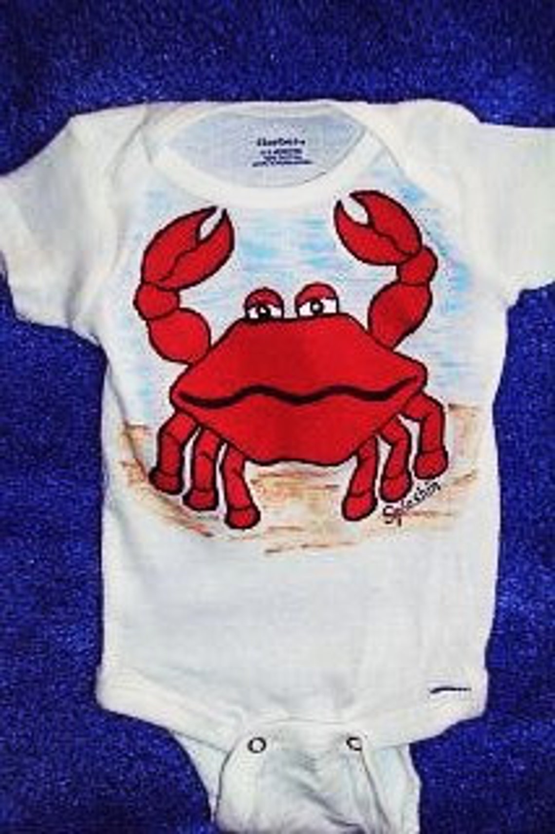 Crab Baby Bodysuit Crabby Baby Outfit Red Crab Beach Baby Etsy