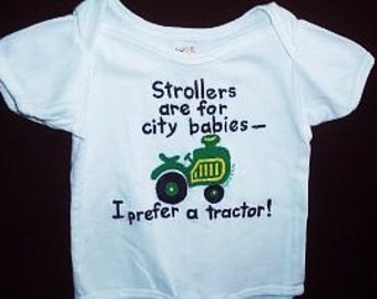 Tractor Baby One Piece, I Prefer A Tractor Bodysuit, Farm Baby, Future Farmer Baby Bodysuit, Baby Boy