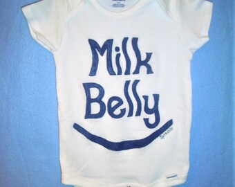 Milk Belly Baby Bodysuit, Funny Baby Outfit, Chunky Baby, Gender Neutral  Baby, Cute Baby Shirt,  New Baby Clothing
