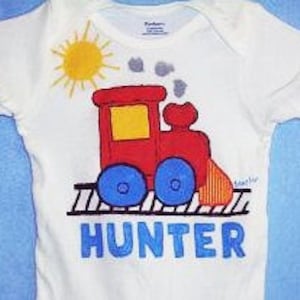 Personalized Train Baby Bodysuit, Choo Choo Train Baby Boy One Piece, Baby Boy Train, Toddler Trian Shirt, Little Train That Could