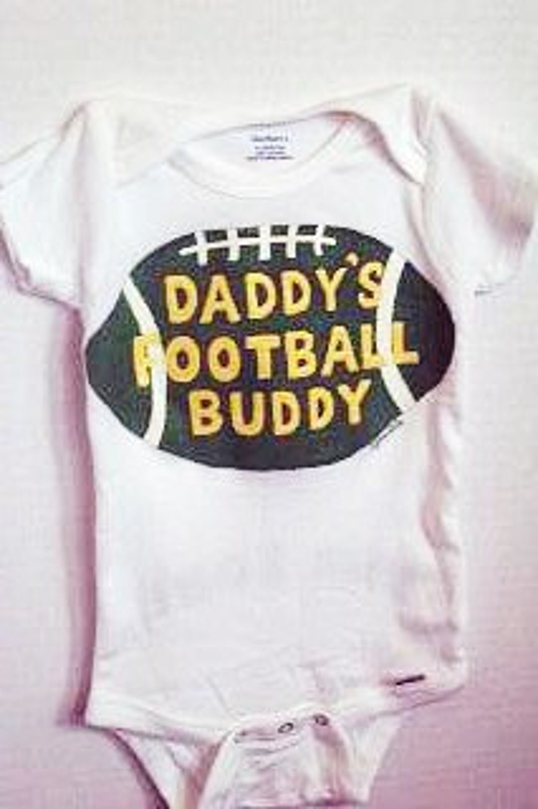 Daddy's Football Buddy Baby Bodysuit Baby Football One Etsy