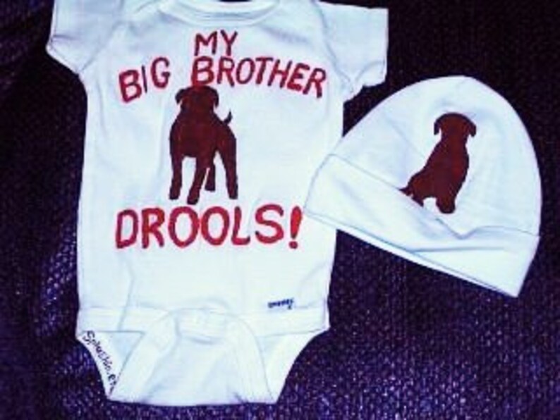 Dog Big Brother or Big Sister Baby Gift Set Custom Dog Breed Etsy