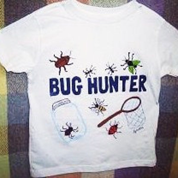 Bug Hunter Shirt, Kids Novelty Shirt, Boys Clothing, Insect Shirt, Bug Catcher Shirt