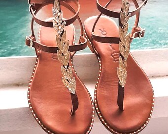 Sandalias de cuero para mujer