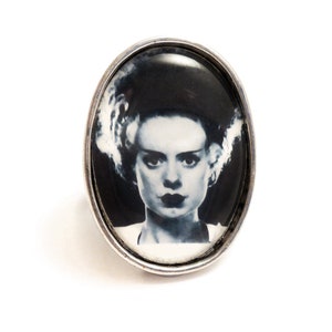 The Bride of Frankenstein gothic silver adjustable ring - Universal Studios 1935 goth Frankenstein's monster