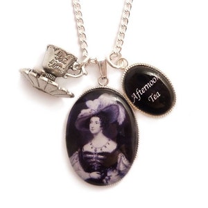 Victorian Tea cup charm necklace Anna Russell the creator of Afternoon Tea historical inspired image 1