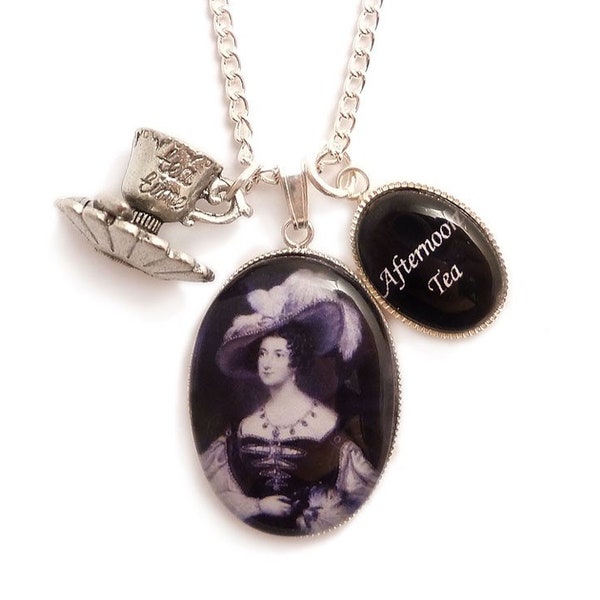 Victorian Tea cup charm necklace - Anna Russell the creator of Afternoon Tea historical inspired