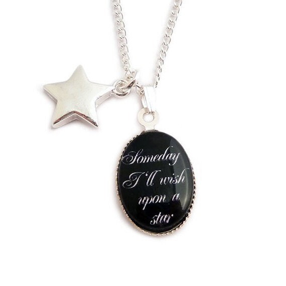 Wizard Of Oz Necklace Someday I Ll Wish Upon A Star Lyrics Etsy