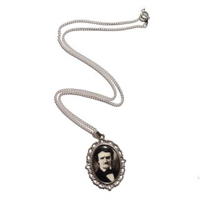 Edgar Allan Poe necklace Lenore, The Raven nevermore Victorian steampunk gothic goth image 3