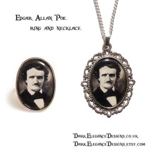 Edgar Allan Poe necklace Lenore, The Raven nevermore Victorian steampunk gothic goth image 4