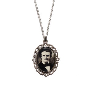 Edgar Allan Poe necklace Lenore, The Raven nevermore Victorian steampunk gothic goth image 2