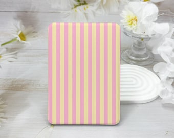 Pink Yellow Stripes 2024 Kindle Case For Kindle/Paperwhite 10th 11th 12th,6&#39;&#39; 6.8&#39;&#39; colorsoft Case, Personalized Kindle case with book Cover