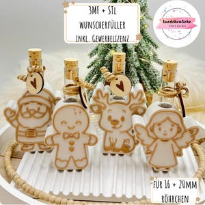 3MF + STL Wish Granter Base Christmas | 3D Print File for 16, 20 & 21 mm Test Tubes | incl. Commercial License Christmas Angel