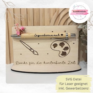 SVG despedida jardim de infância creche exibição educador professor babá escola laser arquivo digital incluindo licença comercial caneta esferográfica
