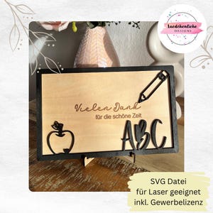 Suporte SVG para presente de despedida de fim de ano letivo, despedida de professor, formatura, arquivo digital a laser, incluindo licença comercial