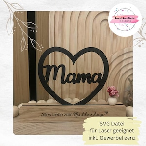 Bloques SVG corazón Día de San Valentín Día de la Madre Día del Padre madrina abuela mamá insertar abuelo papá