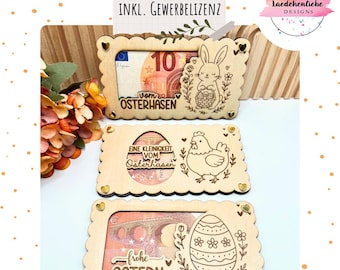 Plik cyfrowy SVG | Wielkanocny pakiet SVG – spełnienie życzeń | Jajko, kurczak, zajączek wielkanocny | w tym licencja komercyjna | cyfrowy plik laserowy | koperta na prezent pieniężny