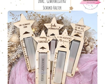 SVG digital file guest gift chocolate holder | Laser file star | DIY Christmas gift wood commercial license Christmas Santa Claus