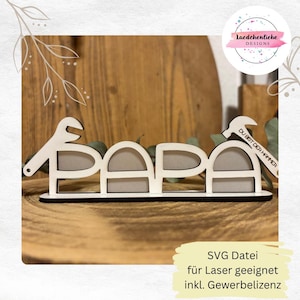 Suporte para pai, ferramenta para o dia dos pais, ideia de presente, arquivo digital a laser