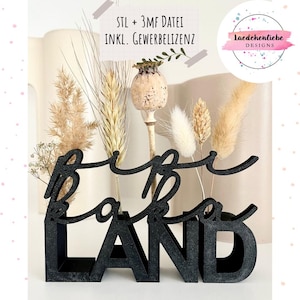 STL Pipi Kaka Land Toilet Funny Lettering Dried Flower Decoration 3D Print Bambulab