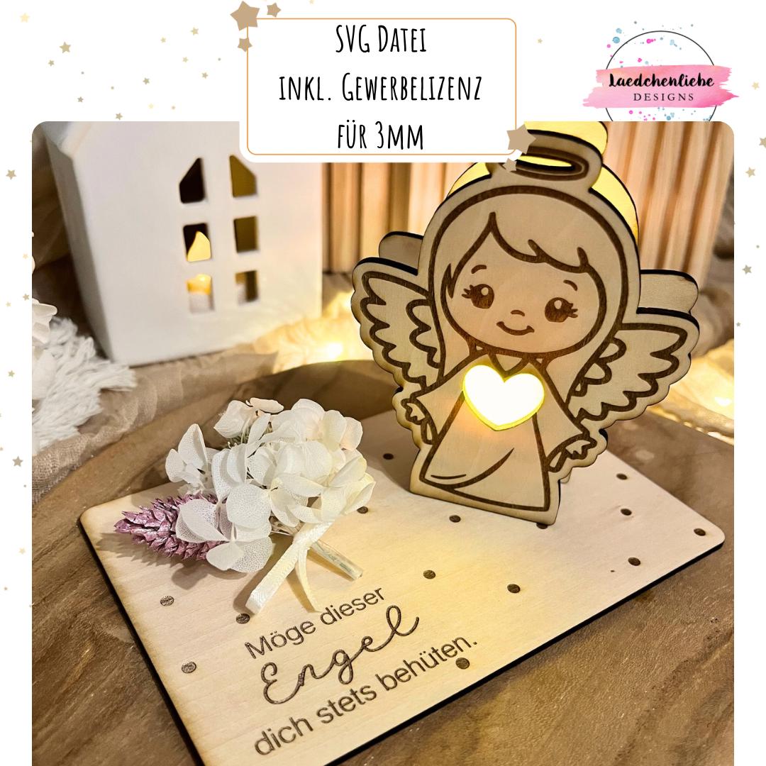 2 Stück Porzellan Engel, Je 12 Cm Hoch - Perfektes Gastgeschenk Für Taufe, Kommunion Oder Konfirmation