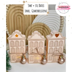 STL & 3MF digital file light house light houses 3D light house | including commercial license | 3D printing template houses | Christmas and winter decorations