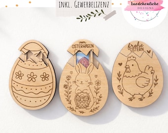 Plik cyfrowy SVG | Wielkanocny pakiet SVG – spełnienie życzeń | Jajko, kurczak, zajączek wielkanocny | w tym licencja komercyjna | cyfrowy plik laserowy | koperta na prezent pieniężny