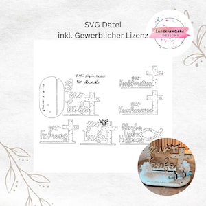 SVG Geldgeschenk Konfirmation Kommunion Taufe Firmung Laser digitale Datei 4mm