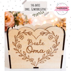 SVG Datei Mama und Oma Box Laserdatei • Muttertag • Muttertagsgeschenk • inkl. Gewerbelizenz •  Geschenkbox Mama Oma
