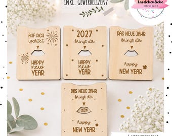 SVG file laser • turntable • New Year's Eve • incl. commercial license lucky charm | New Year with positive words | DIY wheel of fortune gift