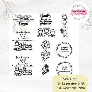 SVG Abschied Kindergarten Kita Erzieher Erzieherin Motive Bundle Laser digitale Datei inkl. Gewerbelizenz Tagesmutter Tagesvater
