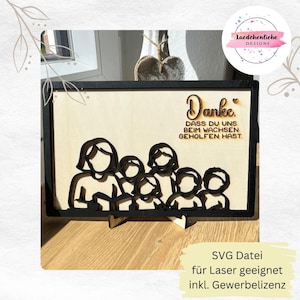 SVG Kindergarten Erzieher Lehrer Abschied Abschiedsgeschenk Laser digitale Datei Gewerbelizenz Bilderrahmen Tagesmutter Tagesvater Erzieher