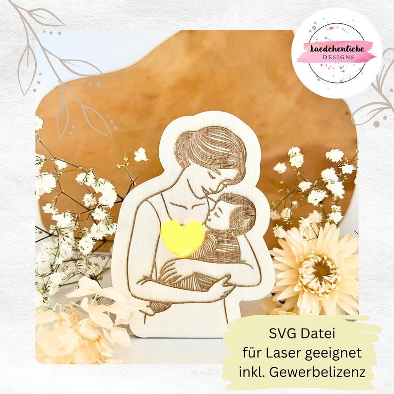 SVG Thank You Mom Grandma Mother's Day Balloon Light image 1