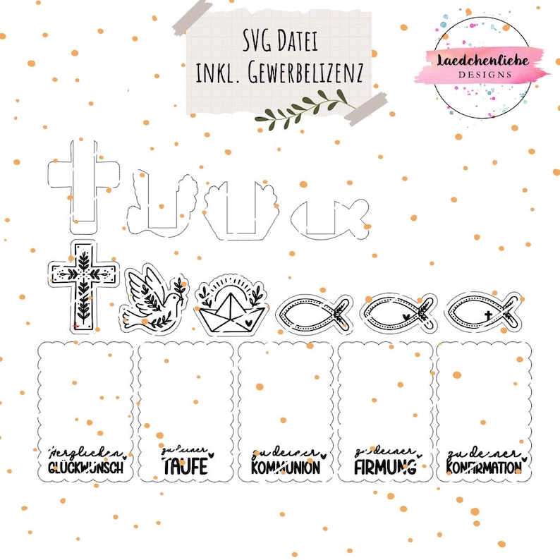 SVG File for Baptism, Communion, Confirmation, and Money Gift | Laser ...