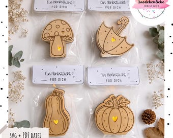 SVG + PDF Autumn Balloon Lights Set • incl. commercial license • LED Light Autumn Decoration • incl. commercial license • Pumpkin, Mushroom, Umbrella