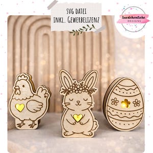 SVG digital file | Easter SVG bundle balloon lights | Easter bunny egg chicken | incl. commercial license | digital laser file | Easter gifts 3 mm
