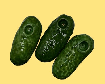 Pickle Pipe Dill Pickle Pipe cool Pipe Kosher Dill Pipe Jewish Deli Pipe Funny Pipe Novelty Pipe Ceramic Pipe Clay Pipe