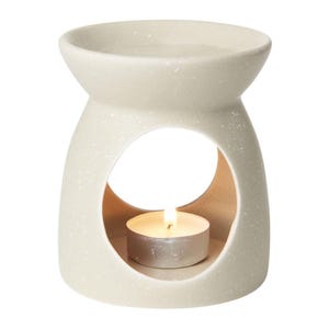 Beige keramisk doftlampa, vaxsmältare för doftvax, värmeljusdiffusor, rumsdoft